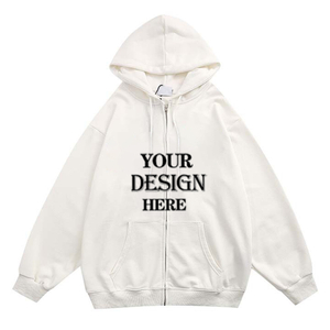 Sudadera con capucha con cremallera completa para arriba de los hombres de alta calidad del diseñador de encargo del desgaste de la calle de la sudadera con capucha de la sudadera con capucha