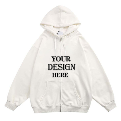 Sudadera con capucha con cremallera completa para arriba de los hombres de alta calidad del diseñador de encargo del desgaste de la calle de la sudadera con capucha de la sudadera con capucha