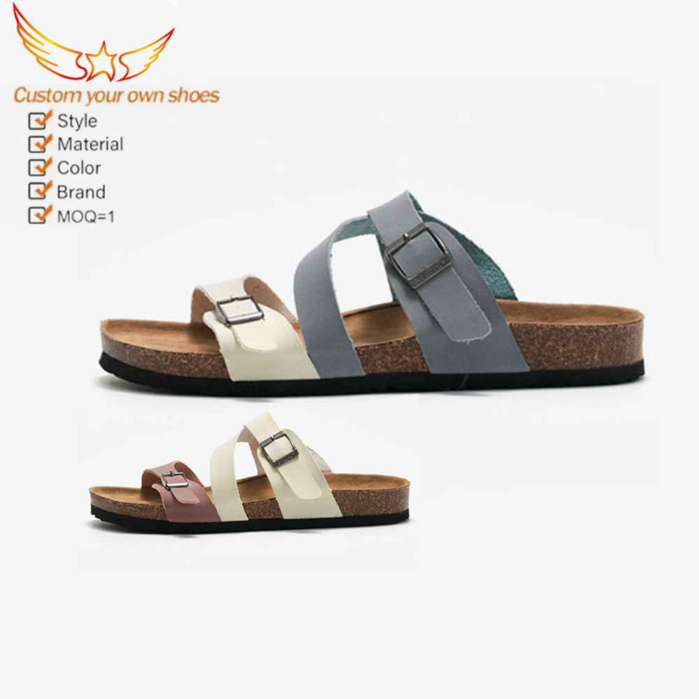Zapatillas de corcho para mujer, zapatos informales de playa a la moda para hombre, sandalias antideslizantes transpirables, zapatos de verano para mujer