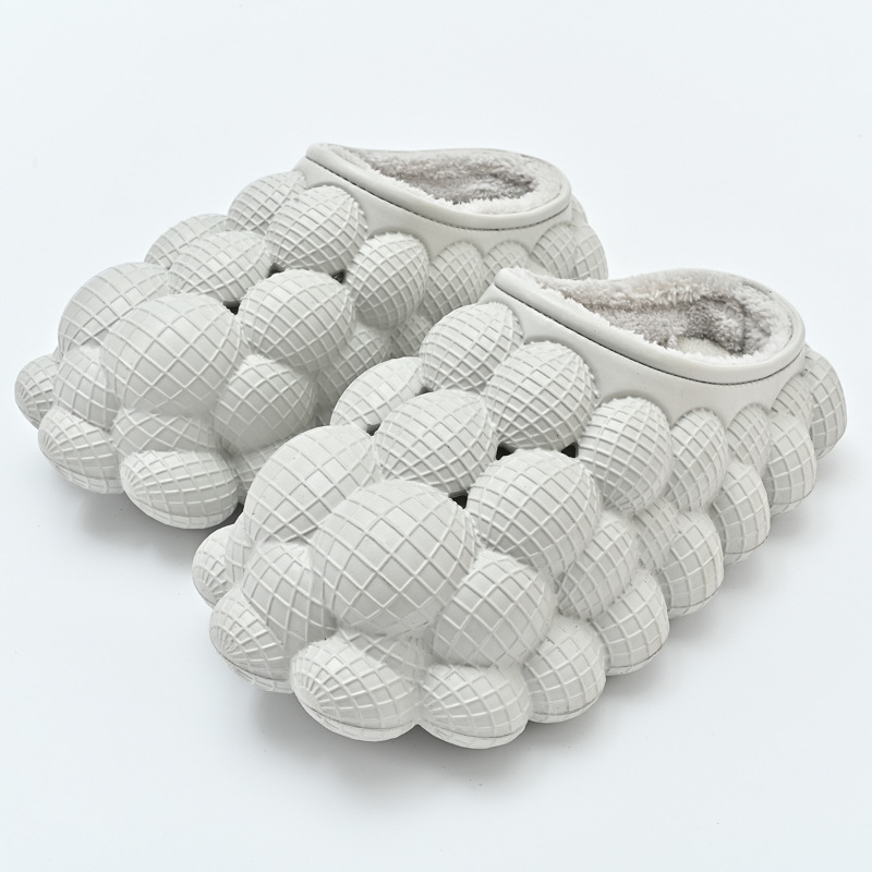 Zapatillas de casa para dormitorio para mujer, zapatillas de señora, diapositivas de burbujas de alta calidad con dijes