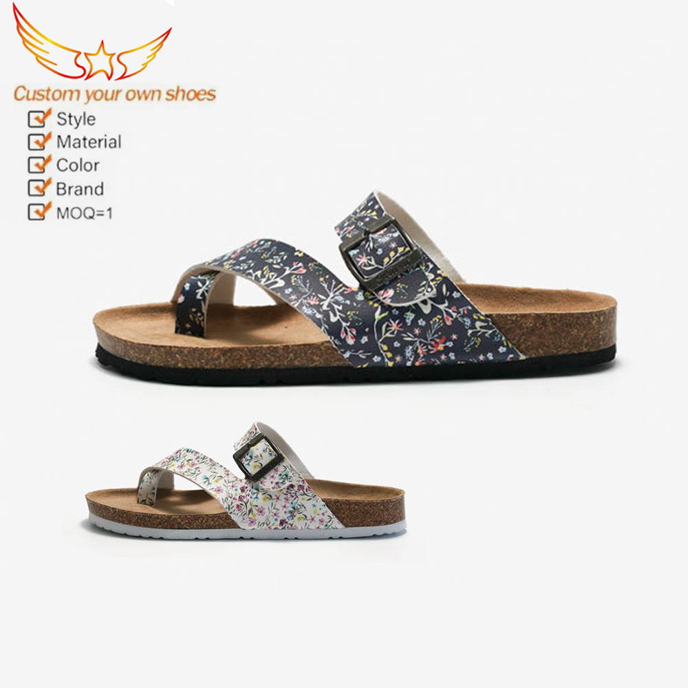Diseño de Moda Ocio Cómodo Zapatos Transpirables Al Aire Libre Señoras Sandalias Planas de Corcho Mujeres Chanclas Zapatillas