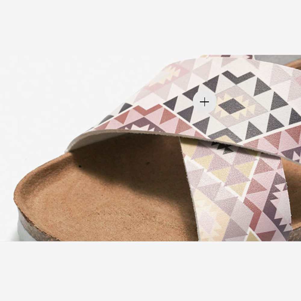 Las muchachas del verano del corcho de las señoras superiores del diseño de la correa cruzada varan las sandalias casuales de la moda de los deslizadores
