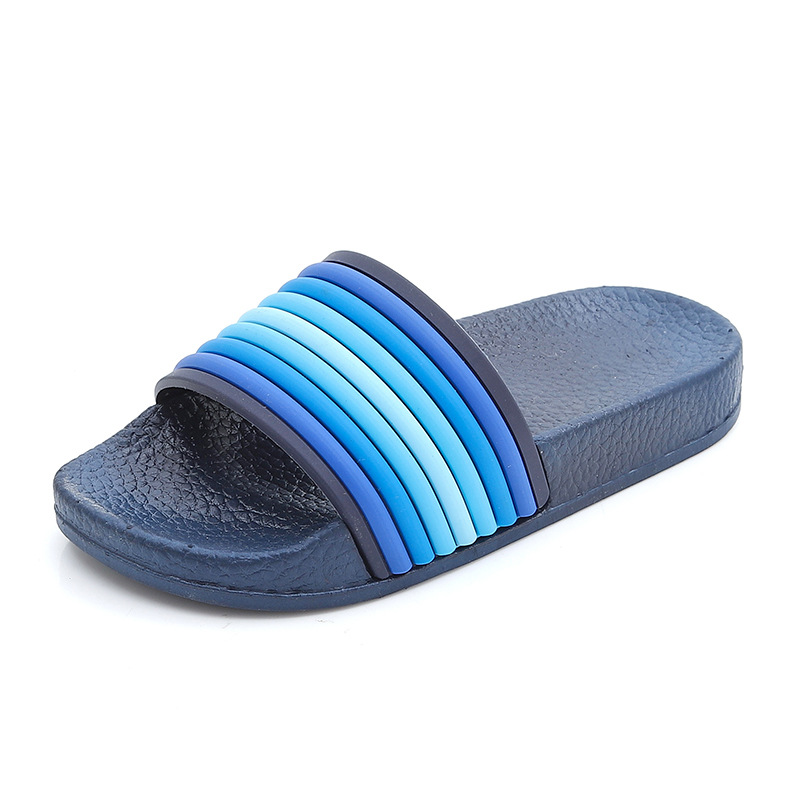 Zapatillas de color arcoíris para playa de verano al aire libre, sandalias deslizantes para hombre
