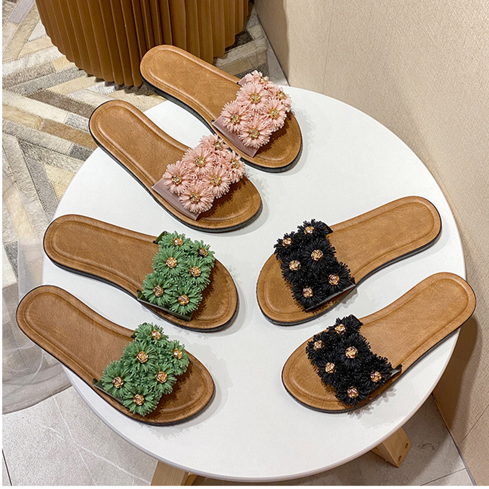 Sandalias planas personalizadas al por mayor para mujeres y damas