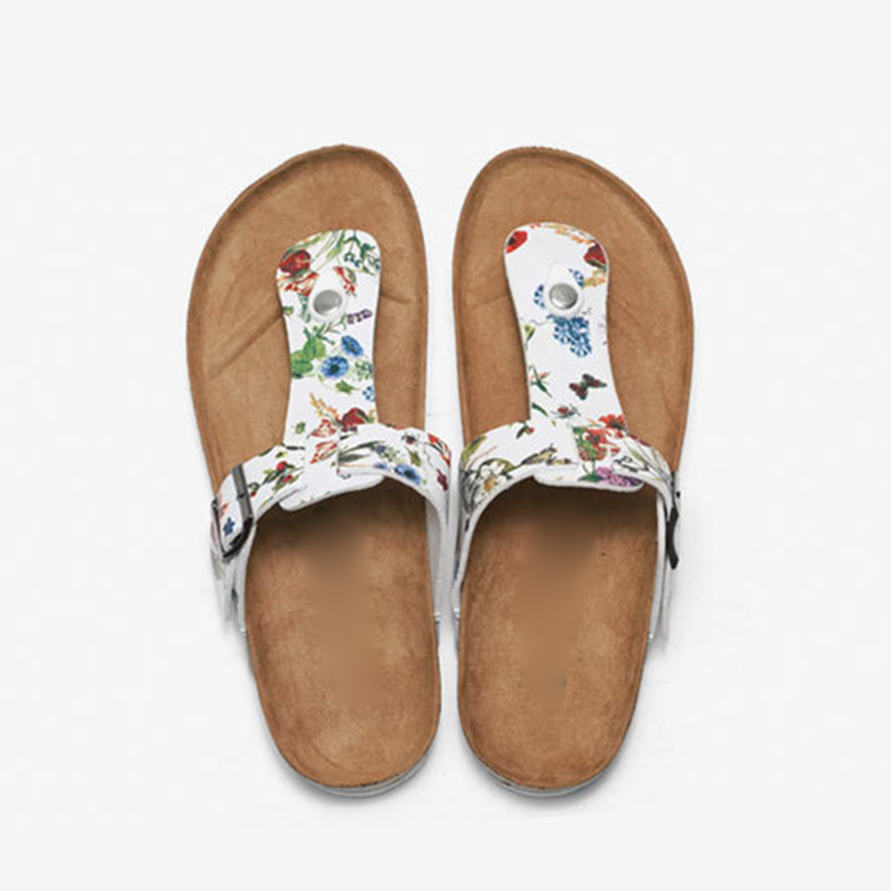 Sandalias de verano para mujer, sandalias de corcho, zapatillas informales con hebilla de alta calidad, chanclas
