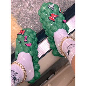 Zapatillas de piscina para mujer con suela gruesa suave y nube de burbujas