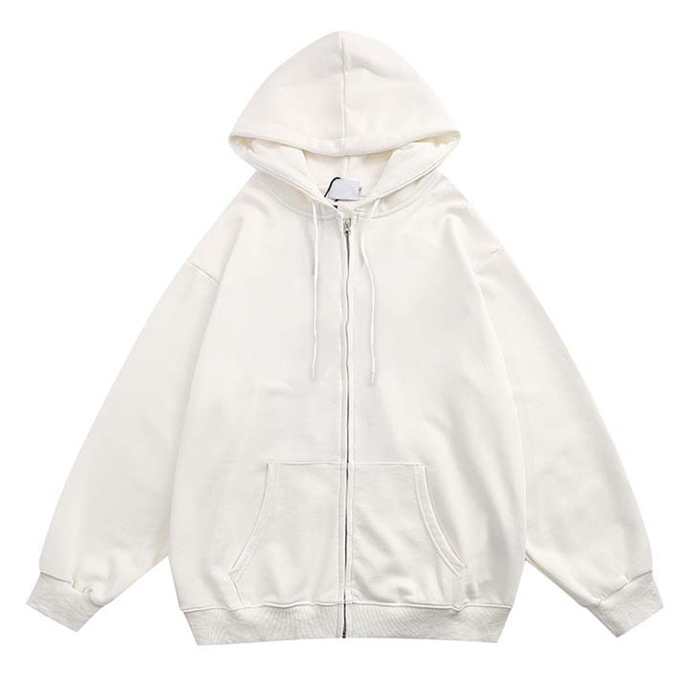 Sudadera con capucha con cremallera completa para arriba de los hombres de alta calidad del diseñador de encargo del desgaste de la calle de la sudadera con capucha de la sudadera con capucha
