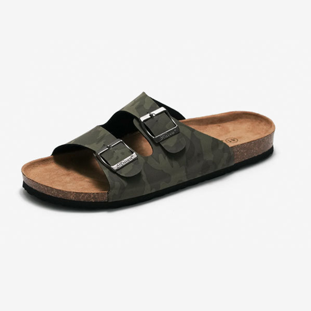 Parte superior con diseño estampado y chanclas sin cordones con suela de corcho para damas y hombres