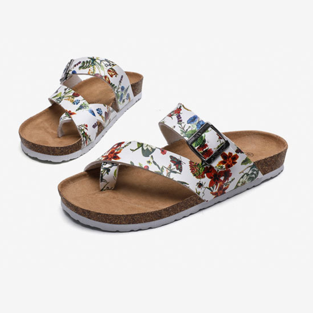Sandalias planas informales para mujer sexys a la moda de verano, sandalias con suela de corcho para mujer