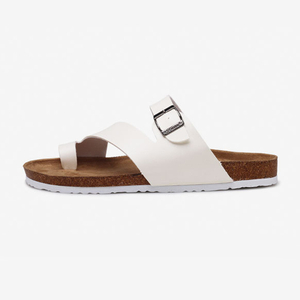 Zapatos de playa de verano con punta abierta, chanclas con soporte para arco, zapatillas de corcho