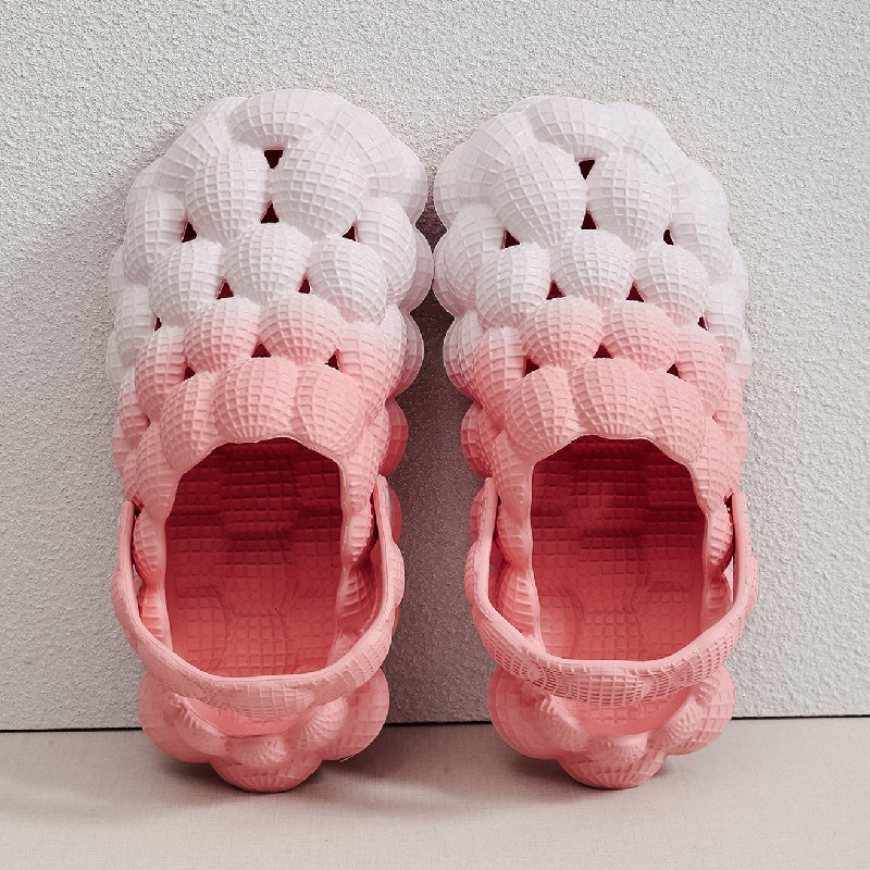 Sandalias antideslizantes con burbujas para masaje de verano para mujer, zuecos, sandalias de jardín EVA, zapatillas con correa deslizante para mujer