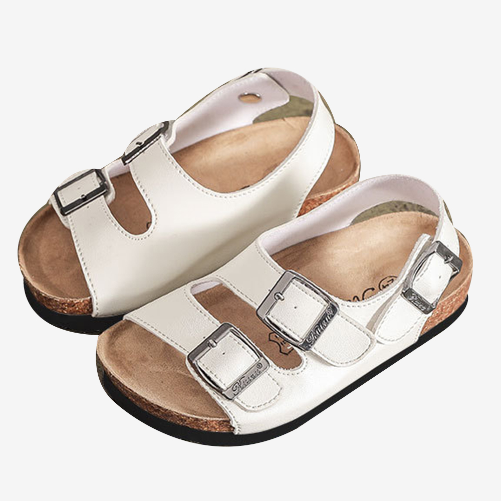 Zapatillas para niños Cama con pies suaves Sandalias de corcho unisex para niños