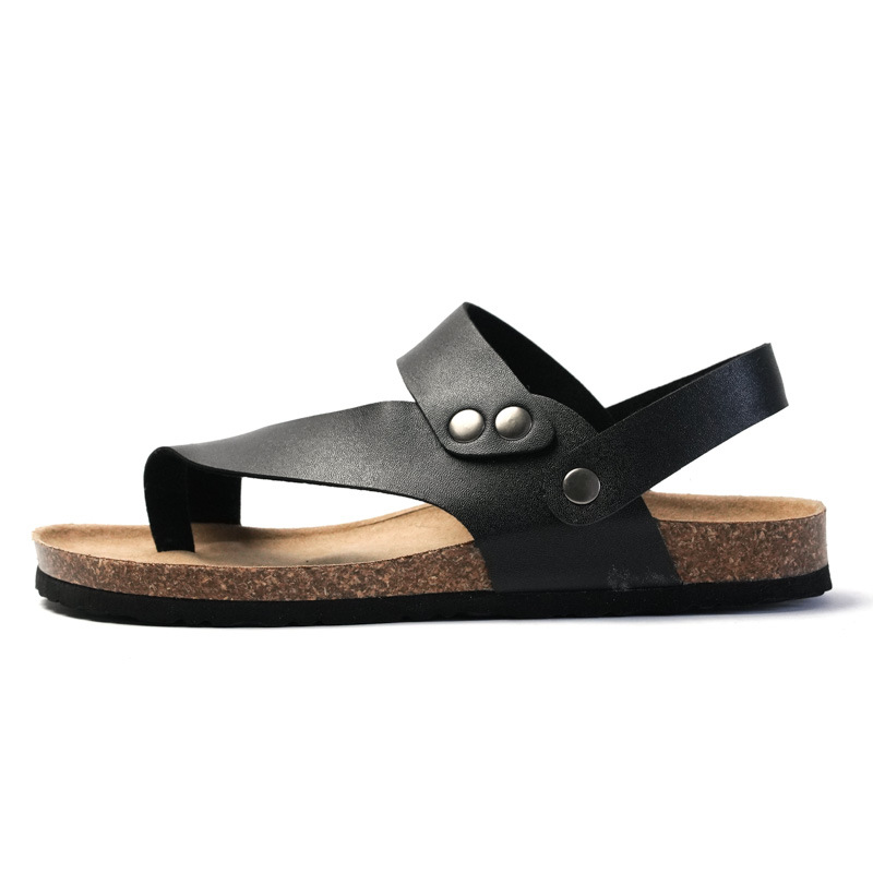 Sandalias Corcho Y Cuero Hombre Verano Chanclas De Moda Sandalias Hombre Corcho Base Sandalias Cuero Mujer Verano