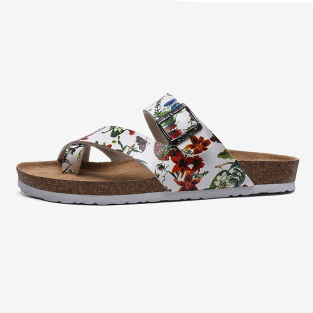 Sandalias planas informales para mujer sexys a la moda de verano, sandalias con suela de corcho para mujer