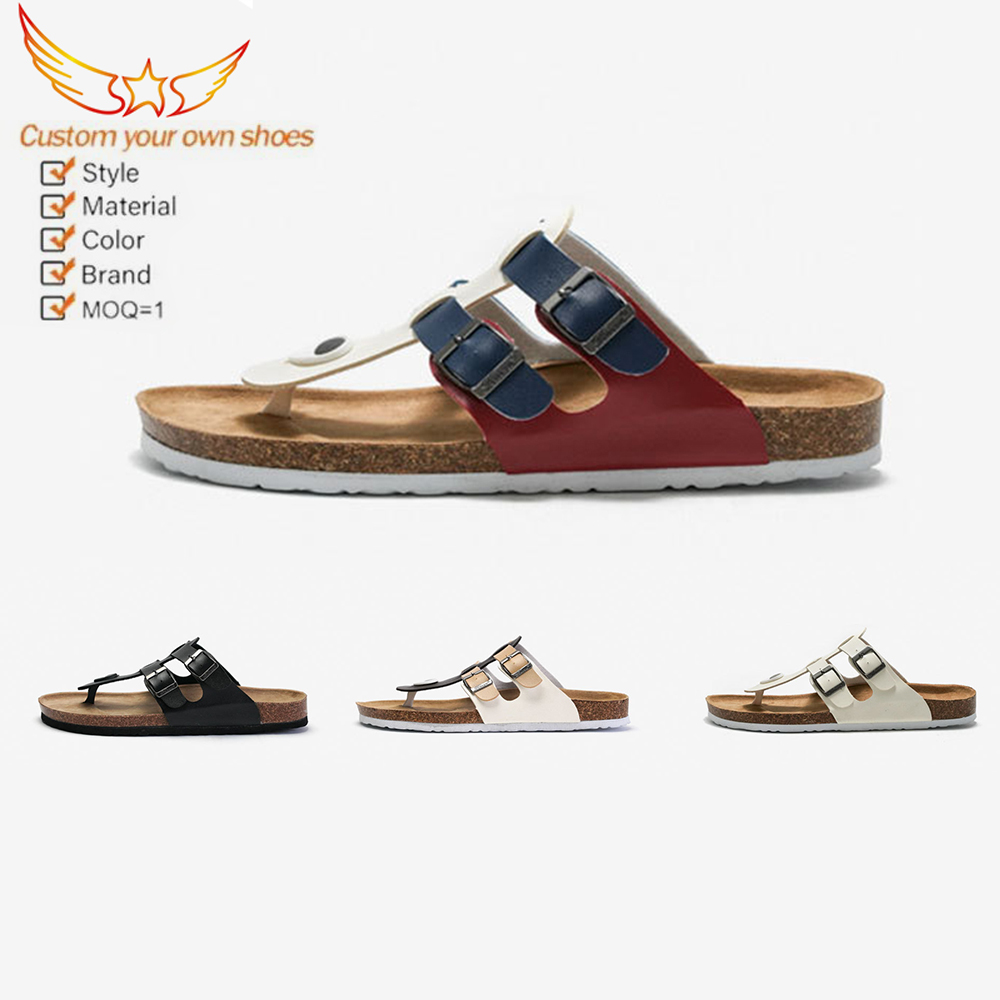 Sandalias cómodas de alta calidad para mujer con chanclas estilo Birken con soporte para arco de corcho