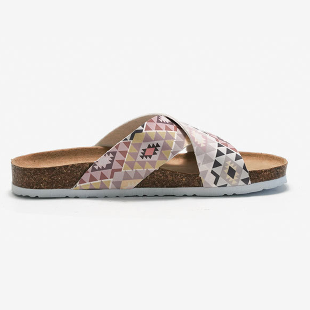 Las muchachas del verano del corcho de las señoras superiores del diseño de la correa cruzada varan las sandalias casuales de la moda de los deslizadores