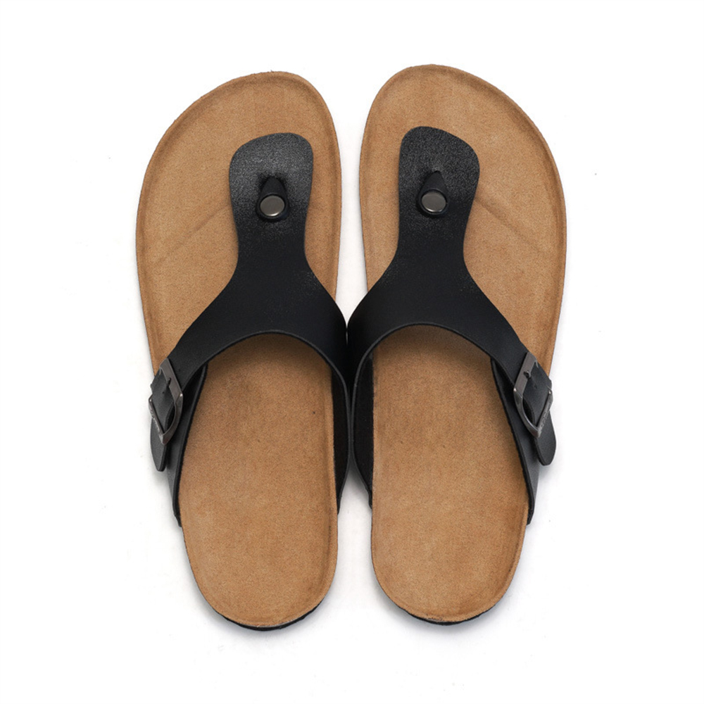 Chanclas de cuero casuales de las mujeres de las sandalias del corcho de las señoras populares de los deslizadores de la playa