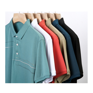 Polo simple con logotipo personalizado de golf informal liso para hombres