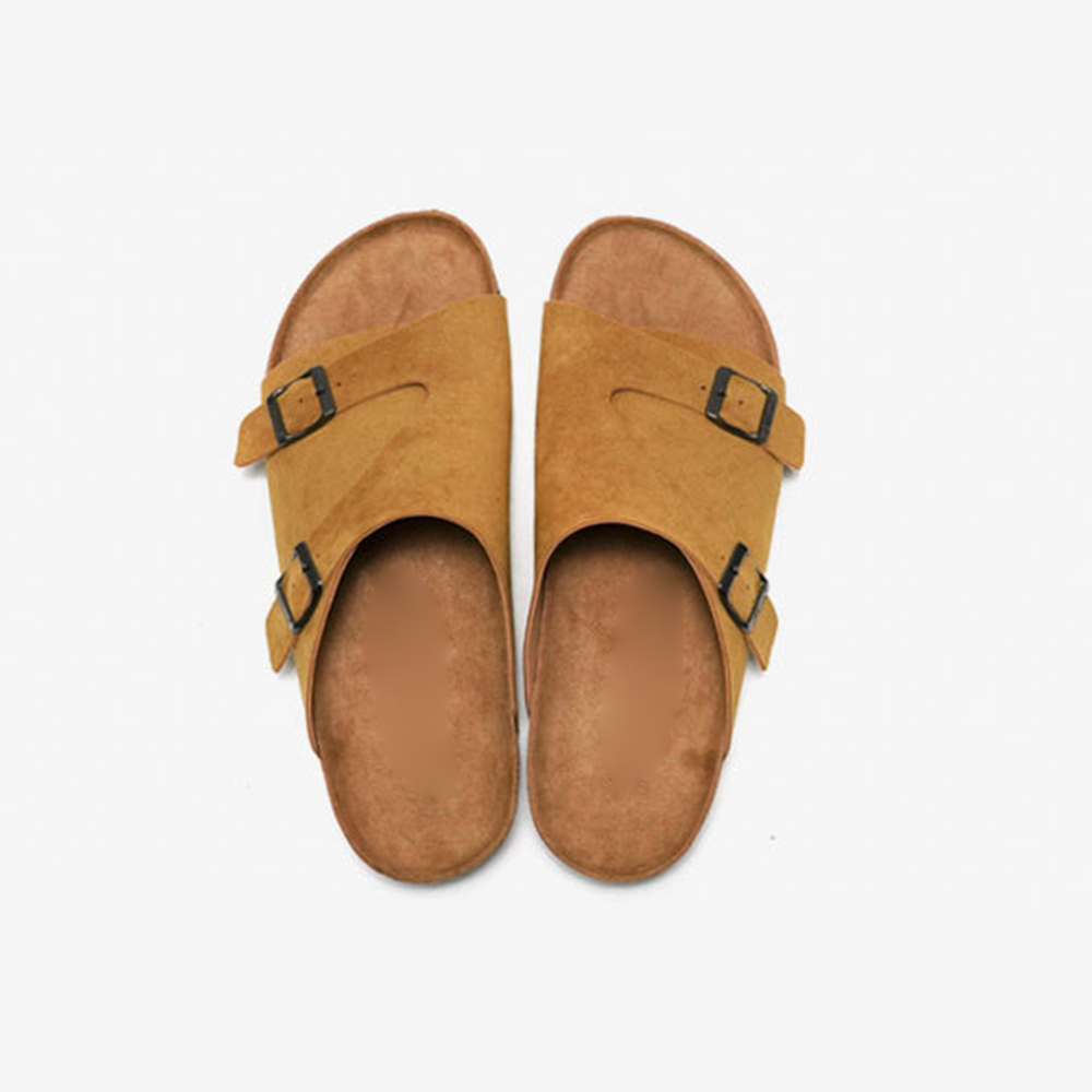  Playa Hebilla de metal Ortopédica Plana Casual Suela de corcho Sandalias Zapatillas