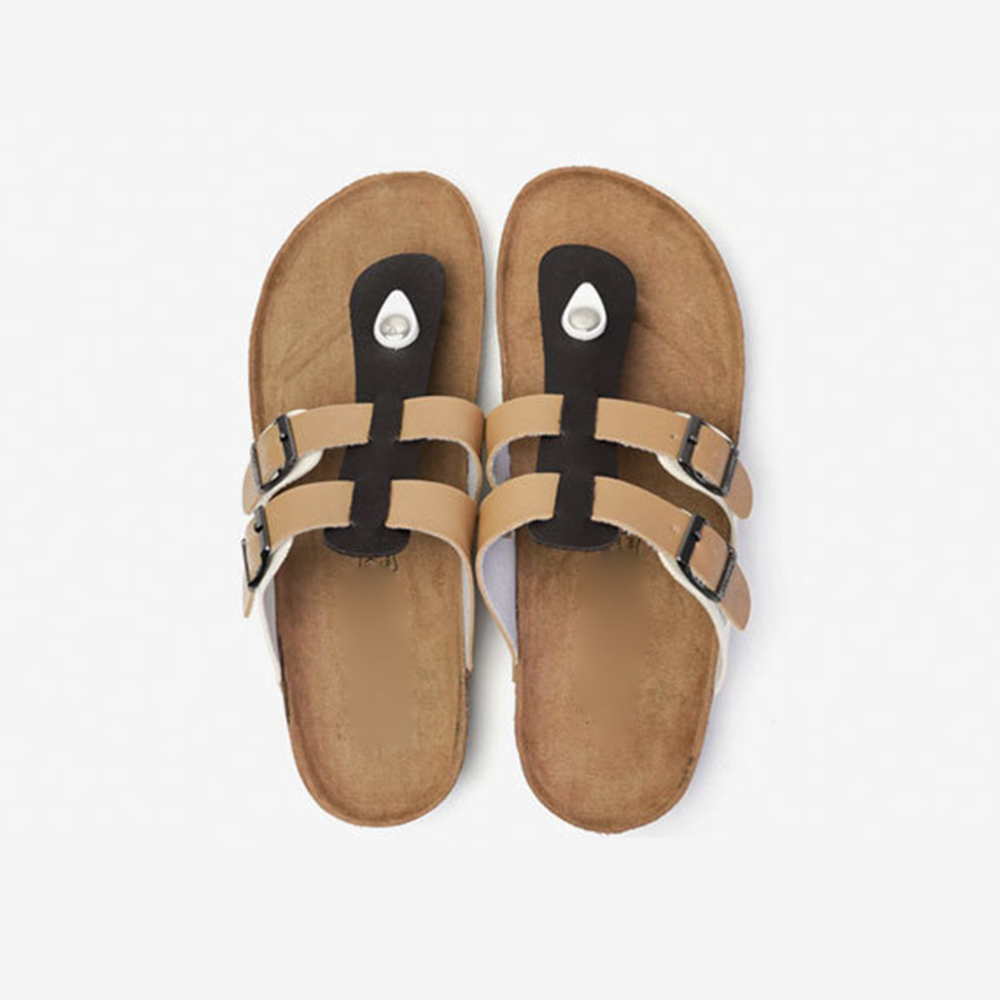 Sandalias cómodas de alta calidad para mujer con chanclas estilo Birken con soporte para arco de corcho