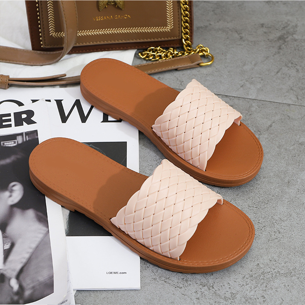 Zapatillas planas de la playa de las señoras de la sandalia de la moda del último diseño del verano