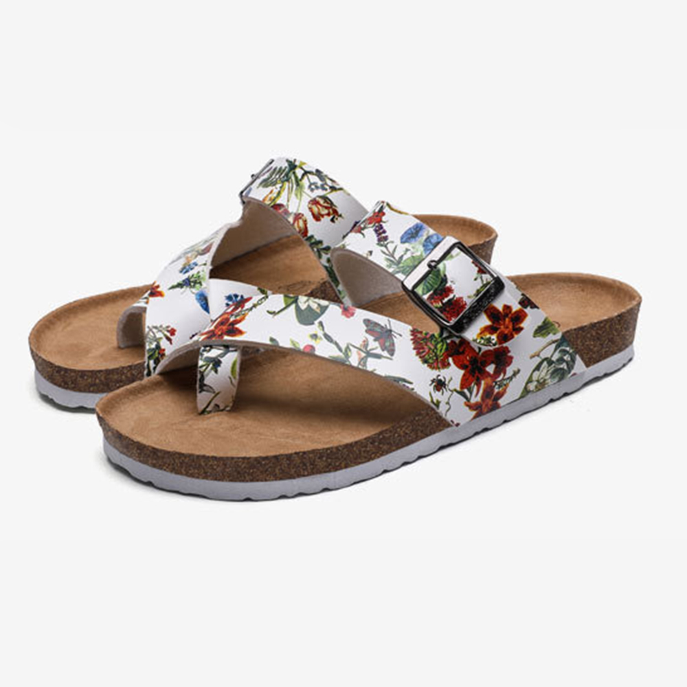 Sandalias planas informales para mujer sexys a la moda de verano, sandalias con suela de corcho para mujer