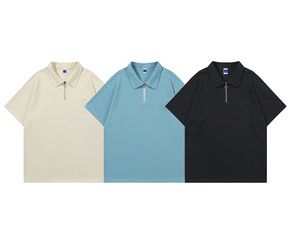 Camisa lisa de calidad superior elegante personalizada con solapa transpirable de nuevo diseño 