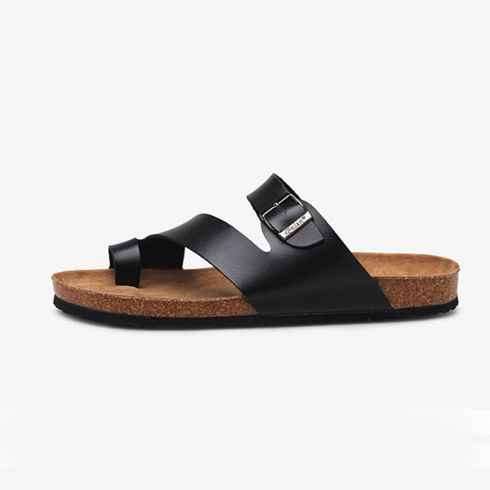 Zapatos de playa de verano con punta abierta, chanclas con soporte para arco, zapatillas de corcho