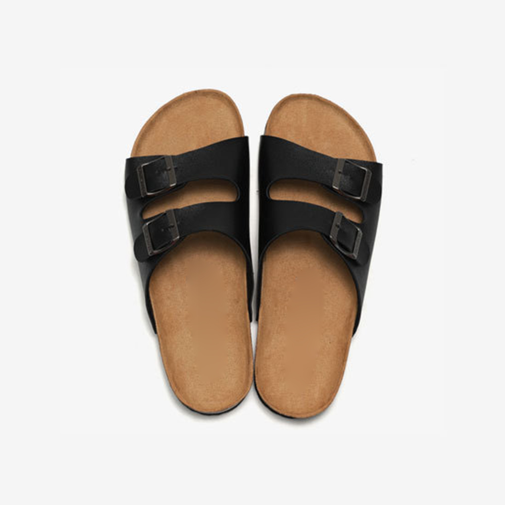 Zapatillas unisex de corcho con hebillas, zapatillas unisex frescas de playa antideslizantes con clip de gran tamaño