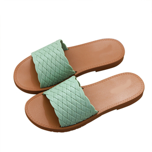 Zapatillas planas de la playa de las señoras de la sandalia de la moda del último diseño del verano