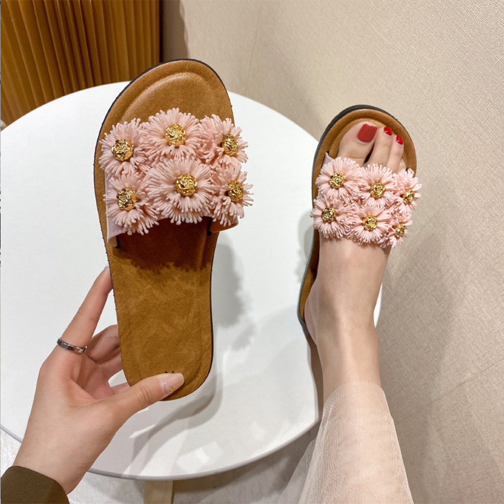 Sandalias planas personalizadas al por mayor para mujeres y damas