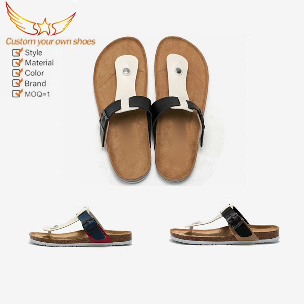 Sandalias unisex modificadas para requisitos particulares al por mayor de los planos de los deslizadores del corcho de la impresión del verano para las mujeres y los deslizadores de las señoras