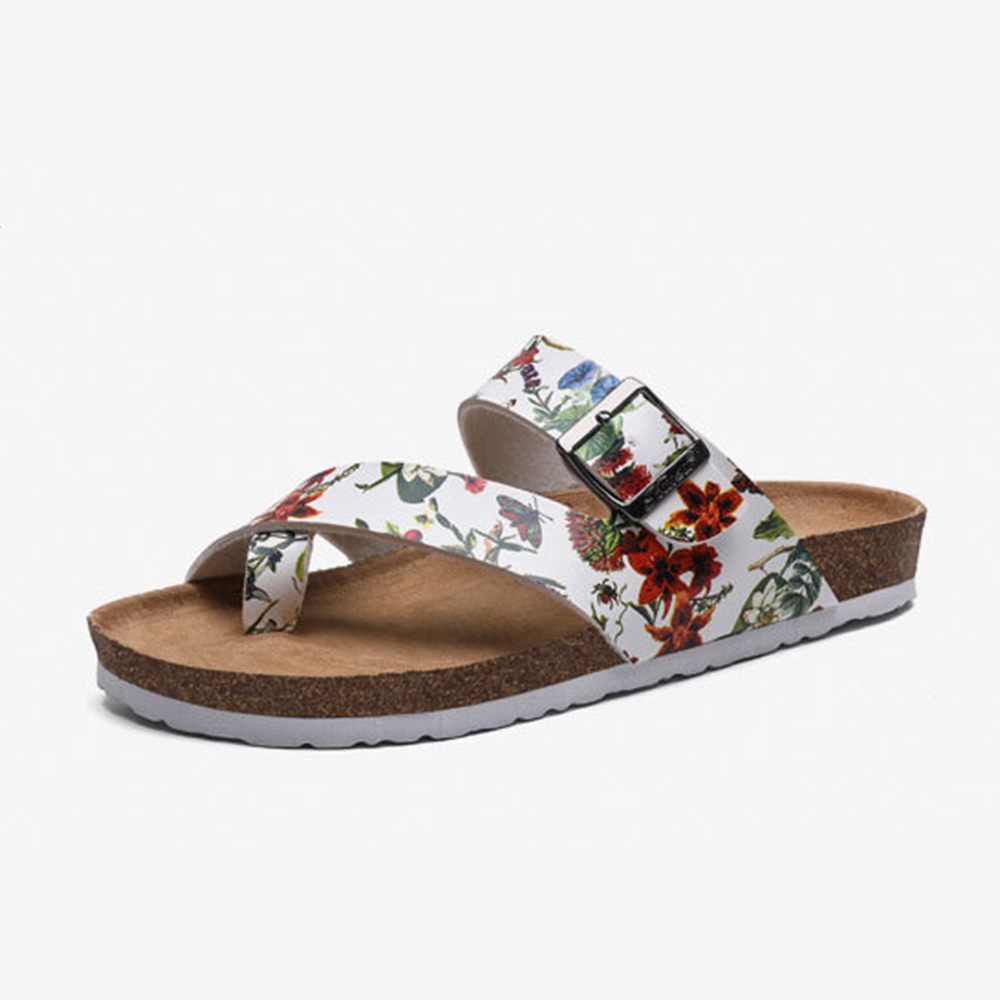 Sandalias planas informales para mujer sexys a la moda de verano, sandalias con suela de corcho para mujer
