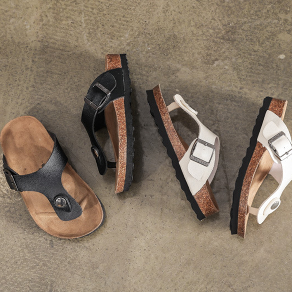 Venta al por mayor, zapatillas de tacón con plataforma para niños, chanclas, zapatillas con suela de goma de corcho, zapatos casuales para bebés, zapatos para niños