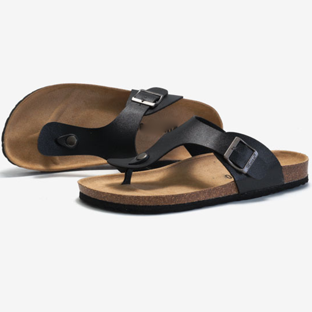 Chanclas de cuero casuales de las mujeres de las sandalias del corcho de las señoras populares de los deslizadores de la playa