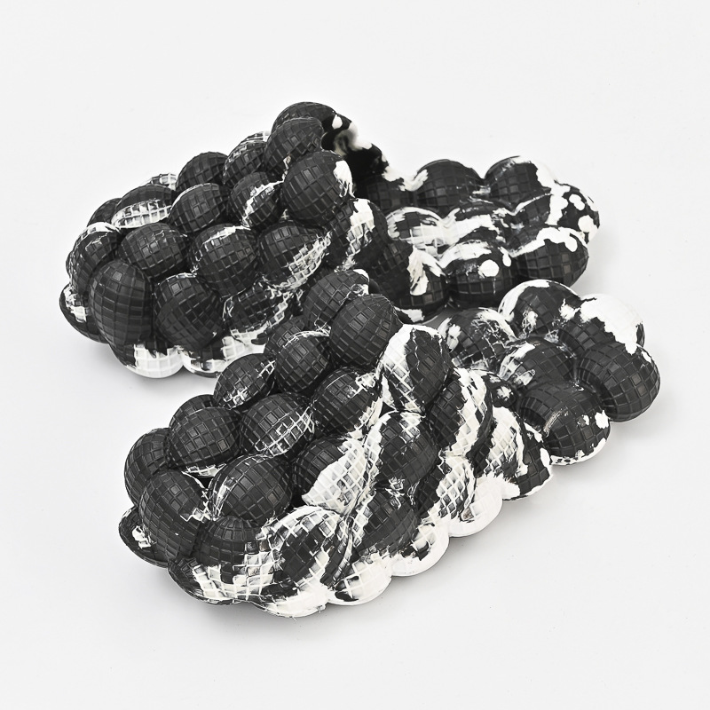 Zapatos planos casuales del Pvc del verano que amortiguan diapositivas de encargo de la burbuja de los deslizadores de las diapositivas que tienden
