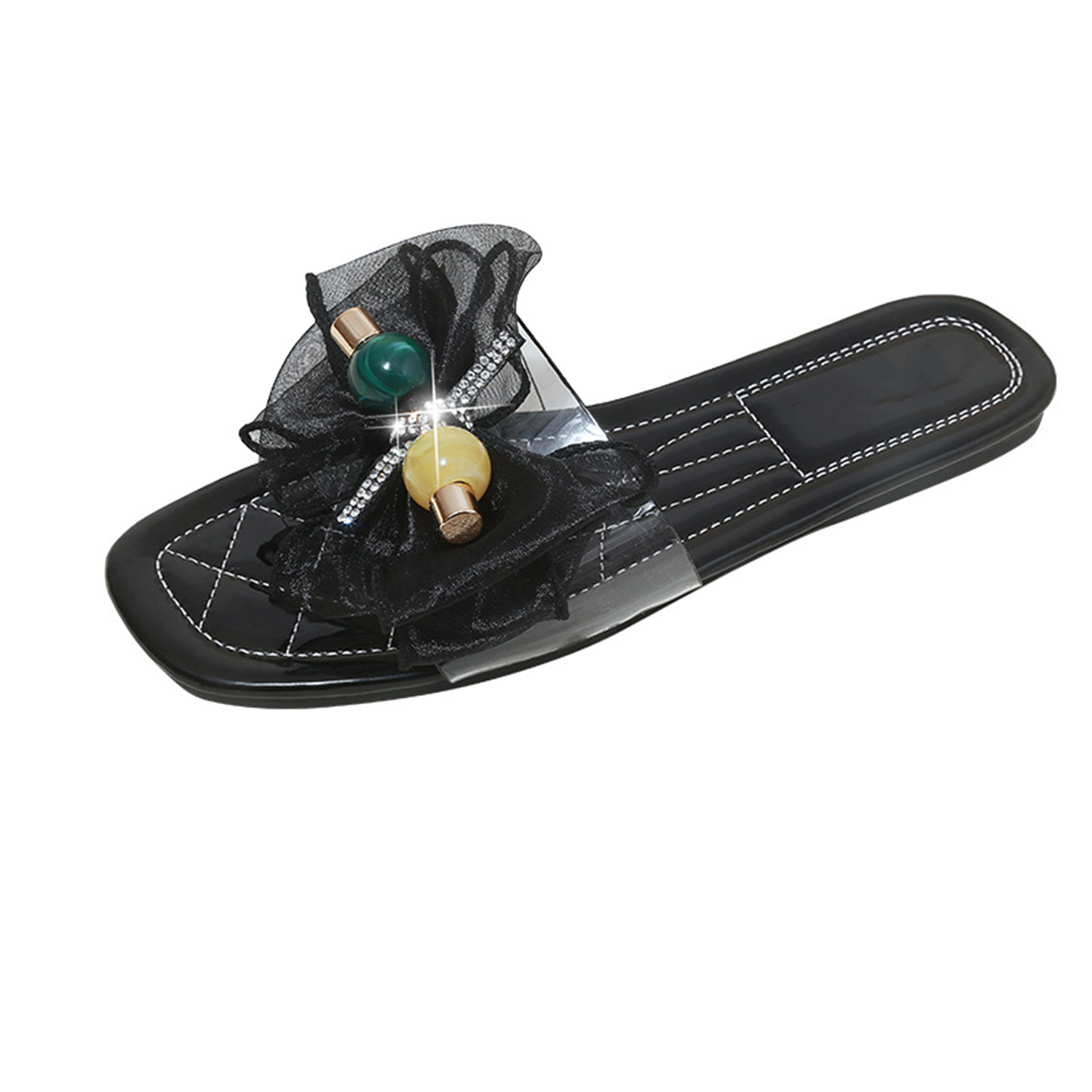Zapatillas de princesa Zapatos de cristal de tacón alto para niñas