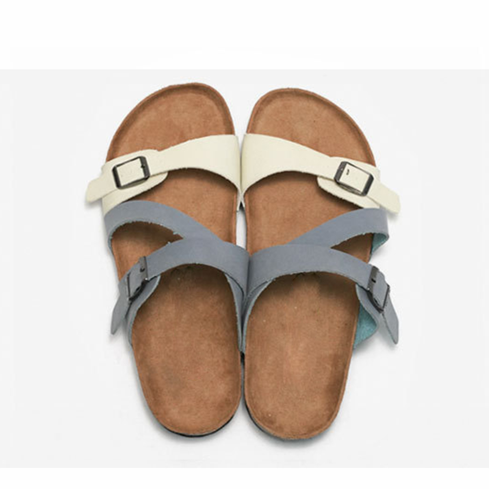 Zapatillas de corcho para mujer, zapatos informales de playa a la moda para hombre, sandalias antideslizantes transpirables, zapatos de verano para mujer