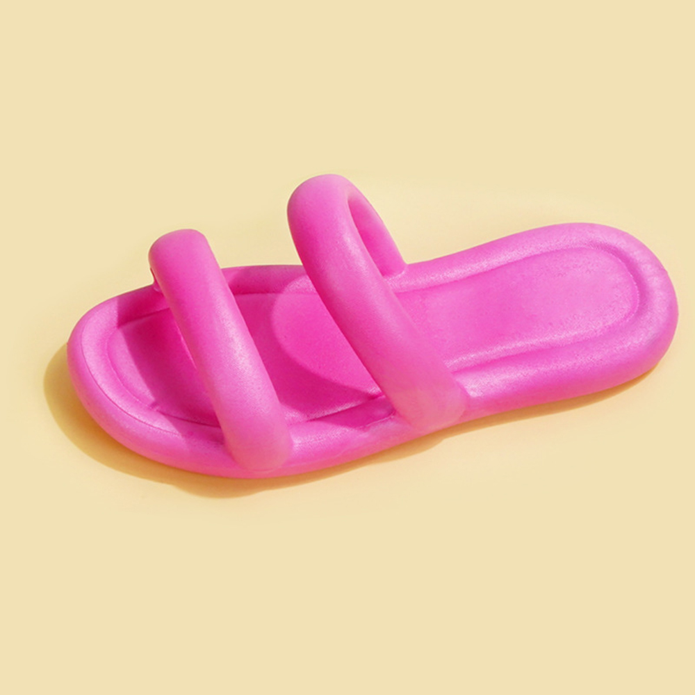Sandalia personalizada de la diapositiva del logotipo de la casa colorida del viaje del balneario de las chanclas planas no cómodas lindas de la espuma del resbalón