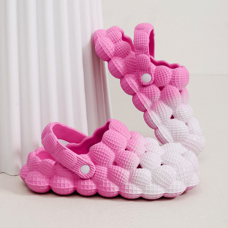 Sandalias antideslizantes con burbujas para masaje de verano para mujer, zuecos, sandalias de jardín EVA, zapatillas con correa deslizante para mujer