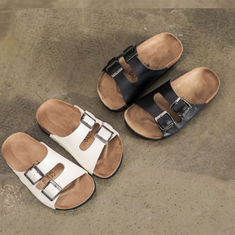 Zapatillas de corcho para niños Sandalias de una palabra para niños Zapatos de playa de moda para niñas 