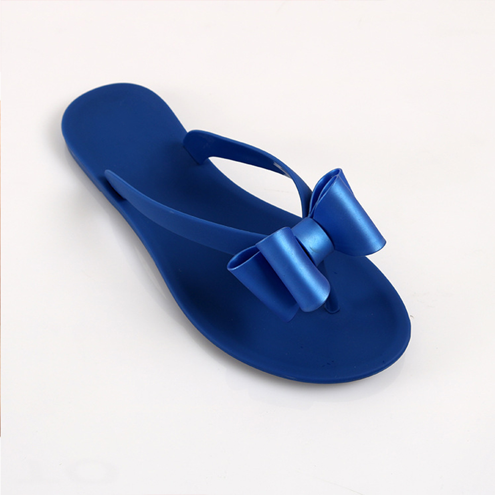 Deslizadores baratos al por mayor del verano de las mujeres de los zapatos planos de las sandalias del Pvc de la mariposa de la jalea