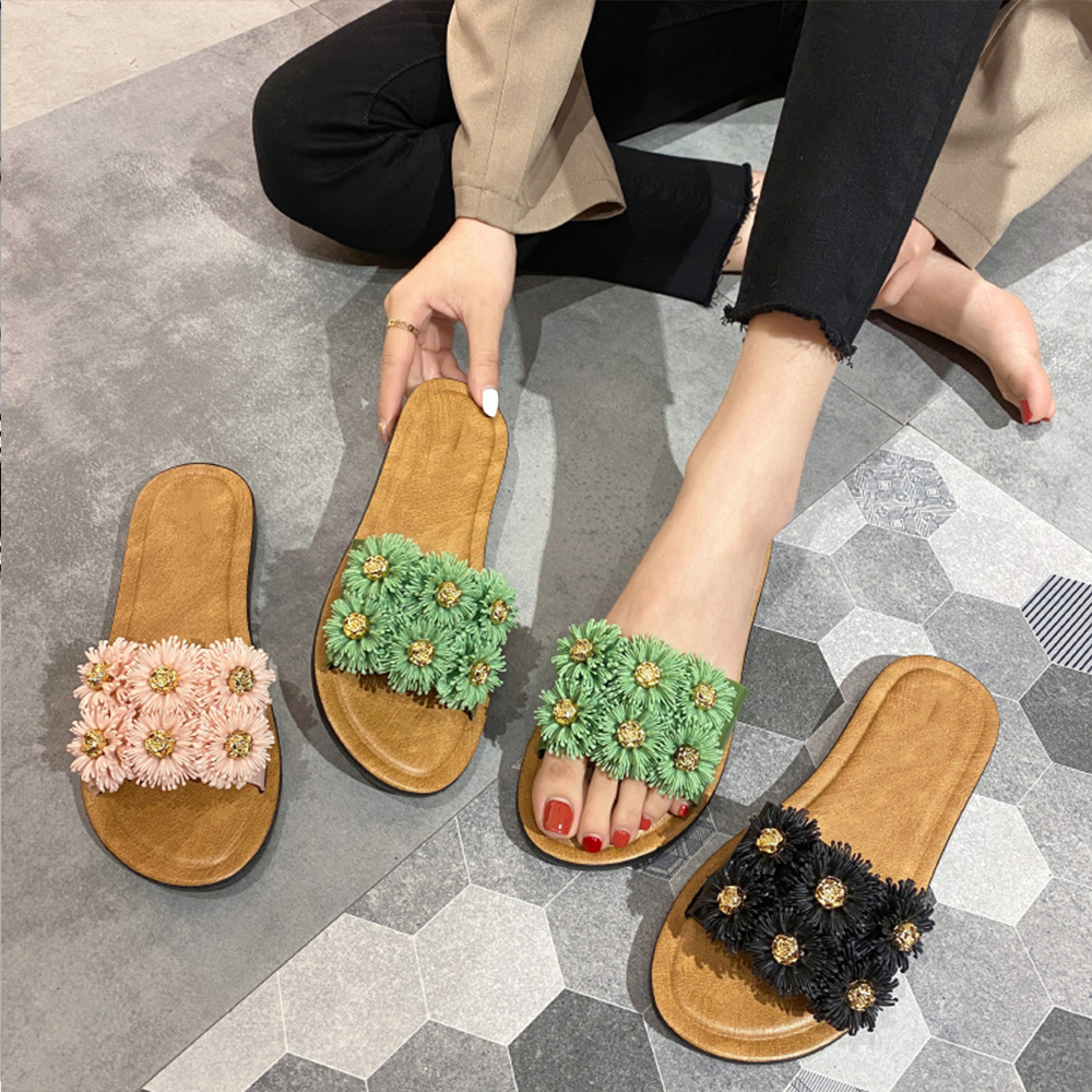 Sandalias planas personalizadas al por mayor para mujeres y damas