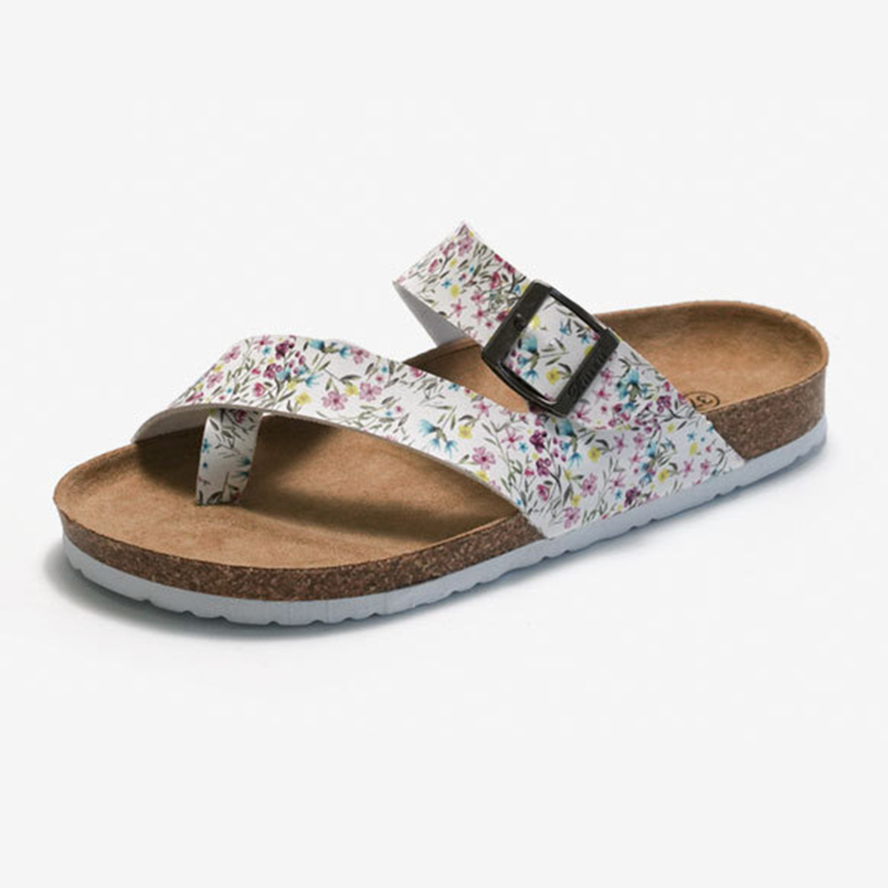Diseño de Moda Ocio Cómodo Zapatos Transpirables Al Aire Libre Señoras Sandalias Planas de Corcho Mujeres Chanclas Zapatillas