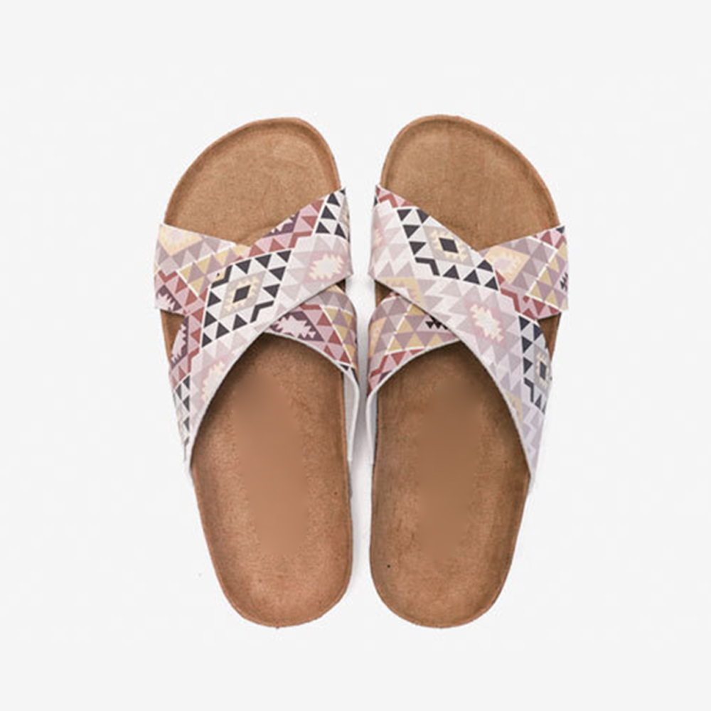 Las muchachas del verano del corcho de las señoras superiores del diseño de la correa cruzada varan las sandalias casuales de la moda de los deslizadores