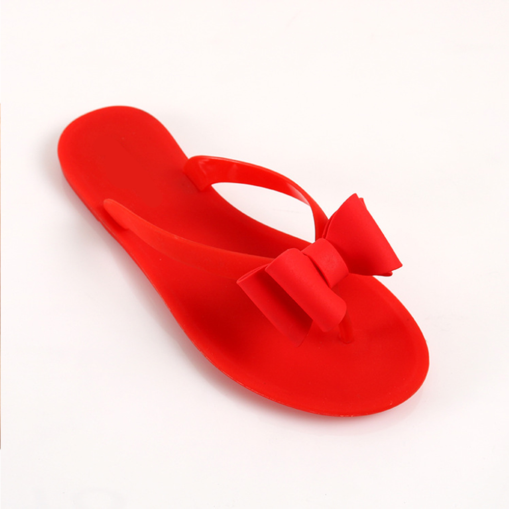 Deslizadores baratos al por mayor del verano de las mujeres de los zapatos planos de las sandalias del Pvc de la mariposa de la jalea