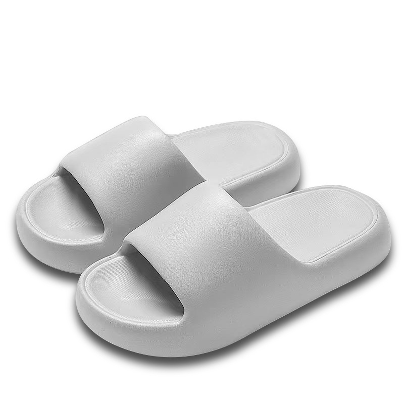 Zapatillas antideslizantes de color sólido de material EVA informal para interiores de verano, diapositivas para mujer, impresión personalizada de diseñador con logotipo