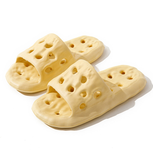 Zapatillas de diapositivas de baño cómodas con punta abierta para parejas Eva