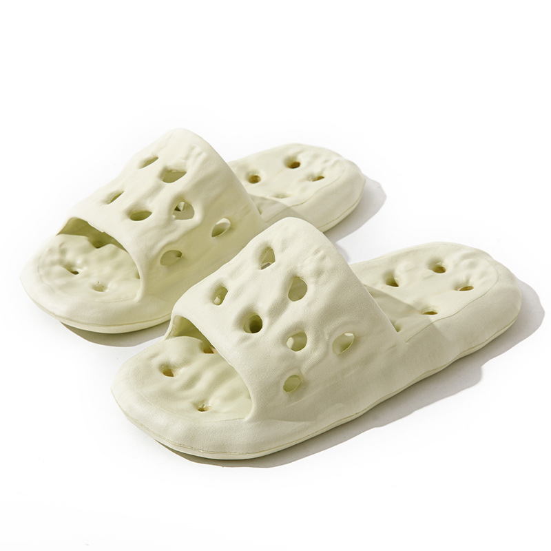Zapatillas de diapositivas de baño cómodas con punta abierta para parejas Eva
