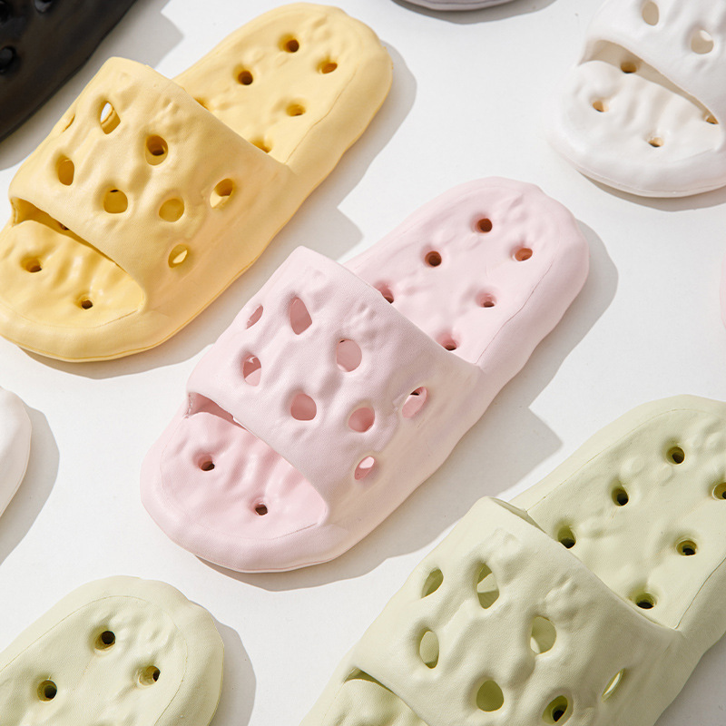 Zapatillas de diapositivas de baño cómodas con punta abierta para parejas Eva